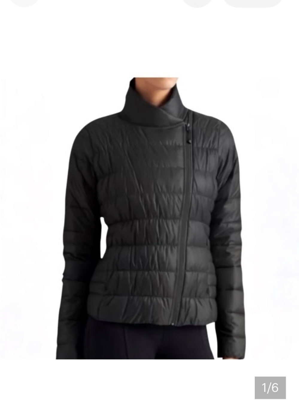Athleta Downalicious Deluxe Puffer Goose Down Quilted  Black Jacket size?